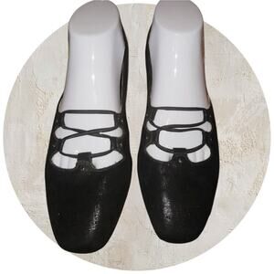 Nurture by Lamaze Shoes Maeleigh Black Shimmer Leather Flats Size 7.5 M